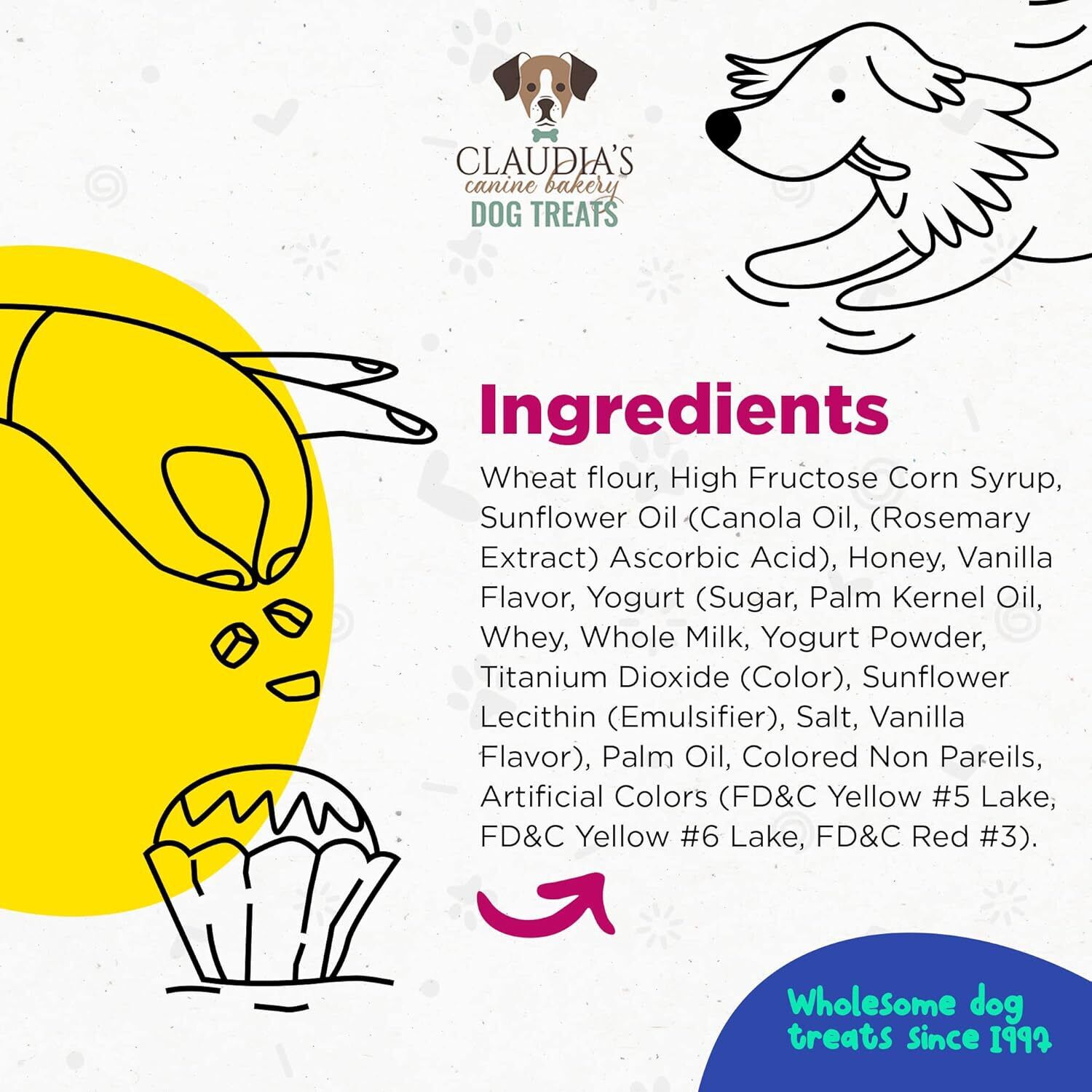 Claudia's Canine Cuisine Pink Passion Assortment Of Gourmet Biscuit Dog Treats, 7-Oz