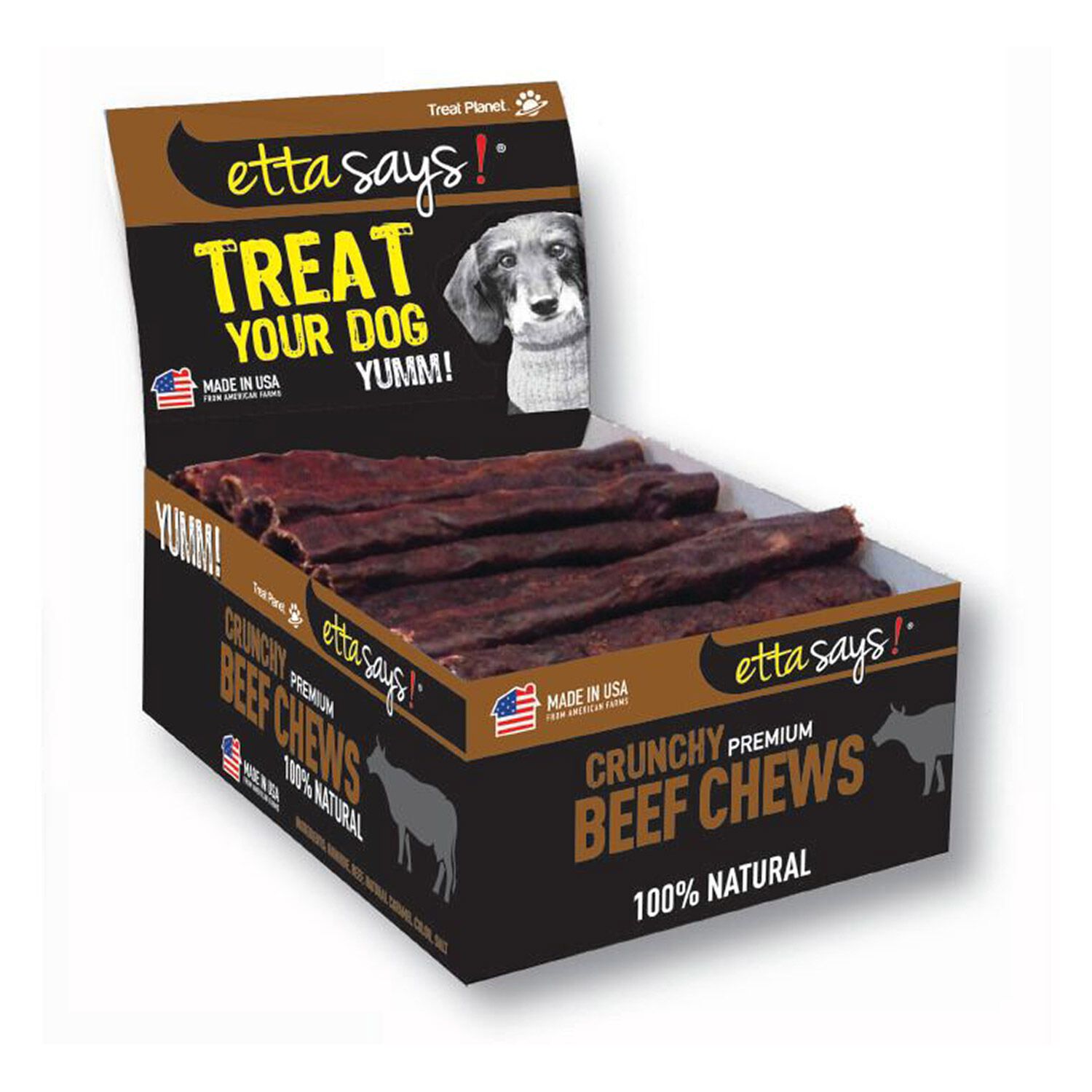 Etta Says! Crunchy Beef Chews Dog Treat