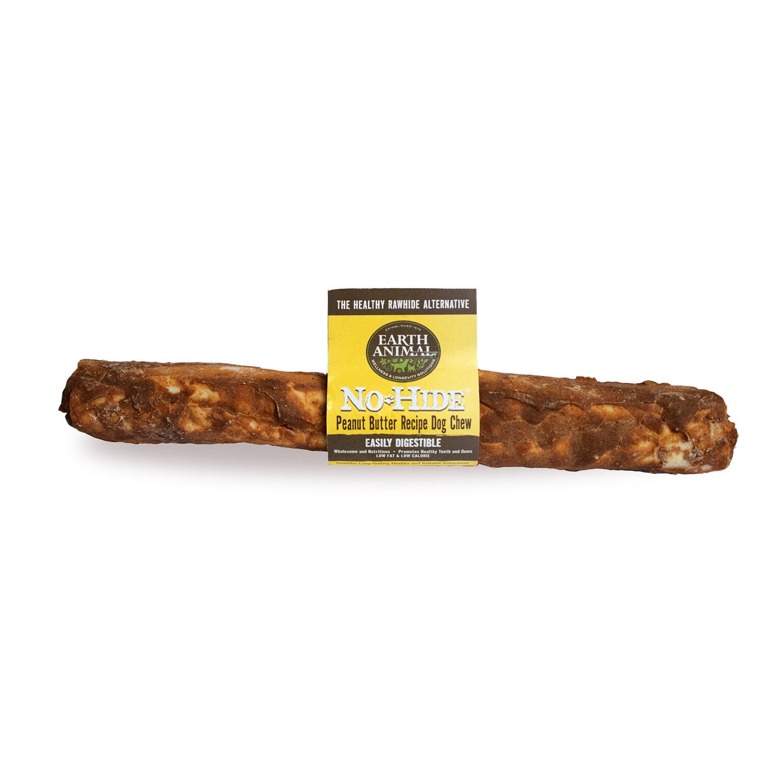 Earth Animal No-Hide Rawhide Alternative Dog Treat Chew, Peanut Butter