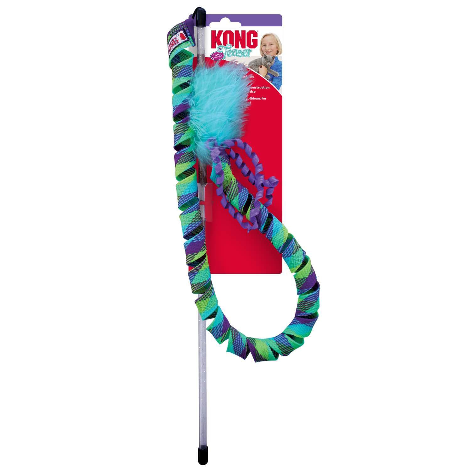 Kong Teaser Curlz Wand & Teaser Cat Toy