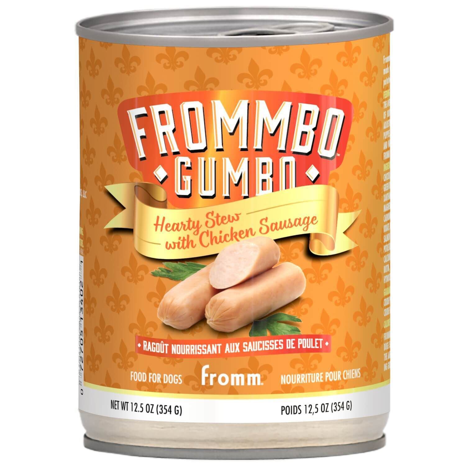 Fromm Frommbo Gumbo Hearty Stew With Chicken Sausage Food For Dogs 12.5 Oz