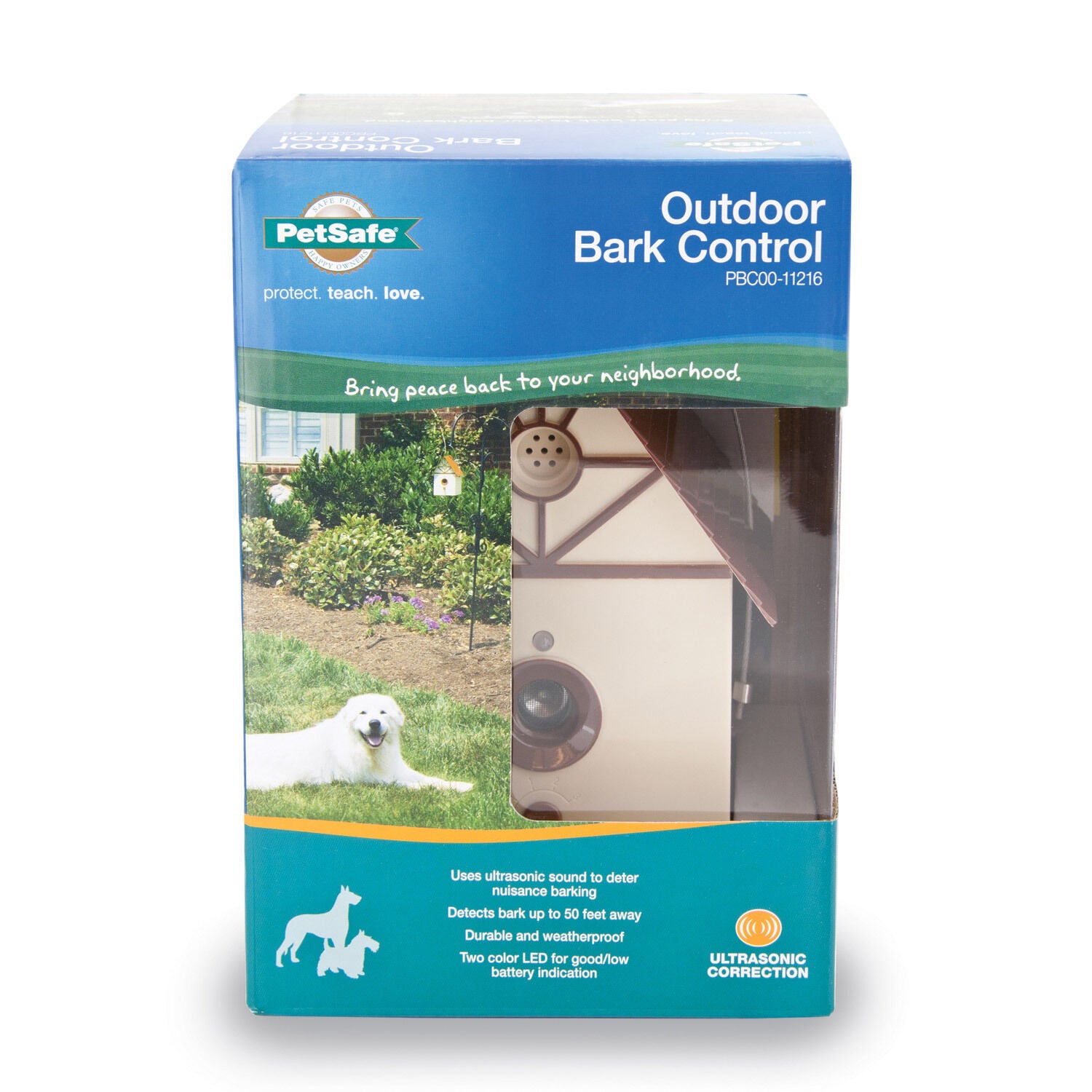 Petsafe Outdoor Ultrasonic Bark Control, Bark Deterrent For All Dog Sizes, Weatherproof - Bird House Design