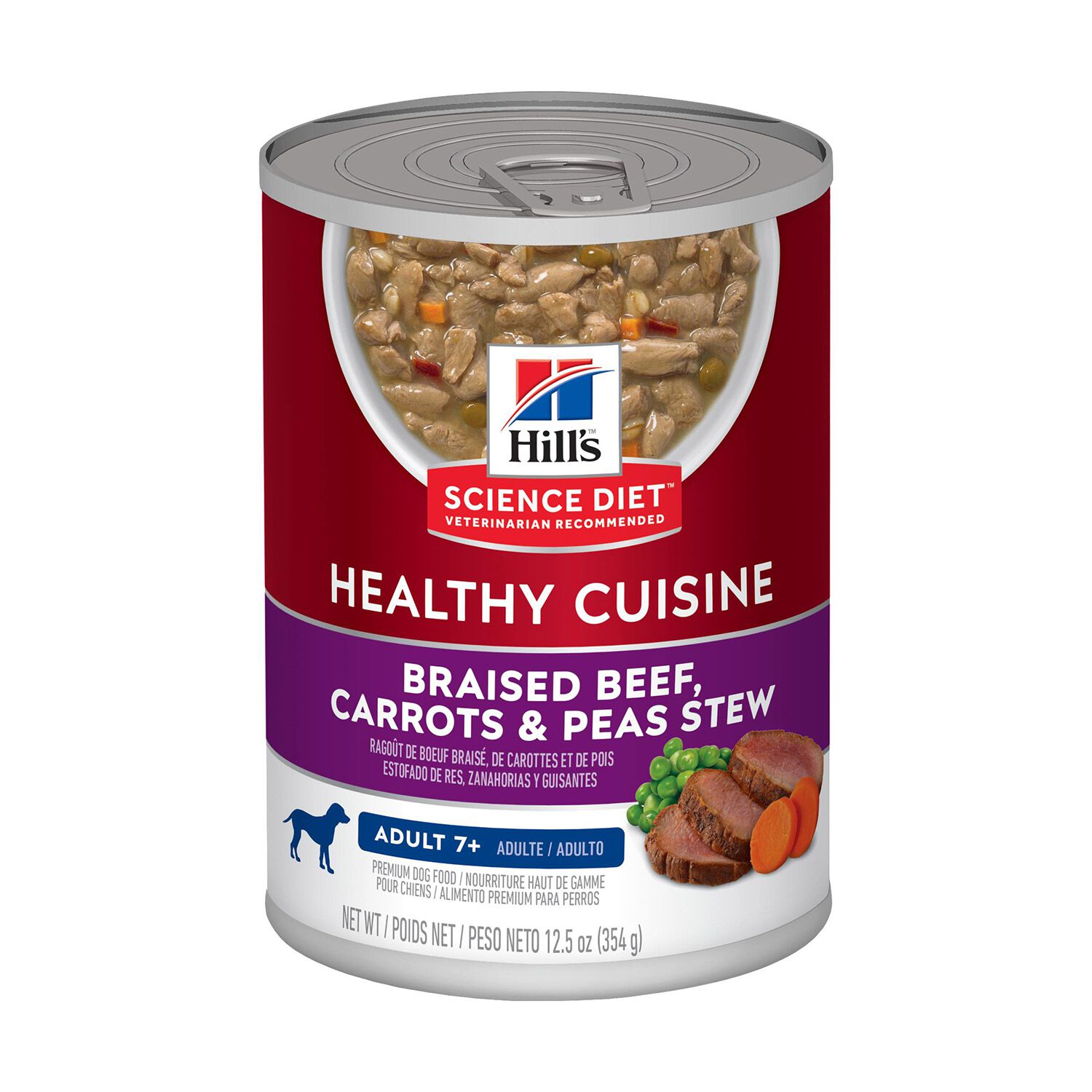 Hill's Science Diet Senior 7+ Healthy Cuisine Hearty Beef, Carrots & Peas Stew Wet Dog Food