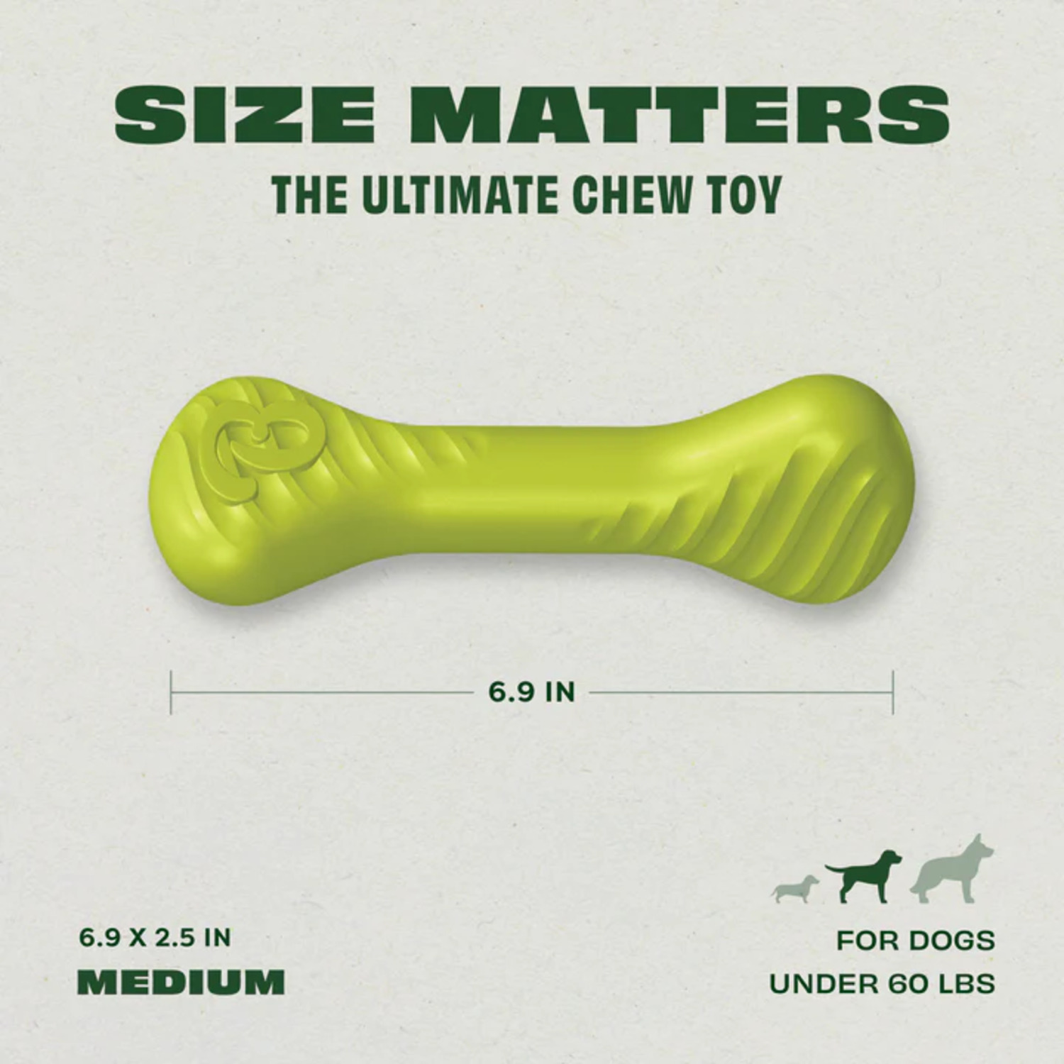 Benebone Rubber Bone Dog Toy, Medium