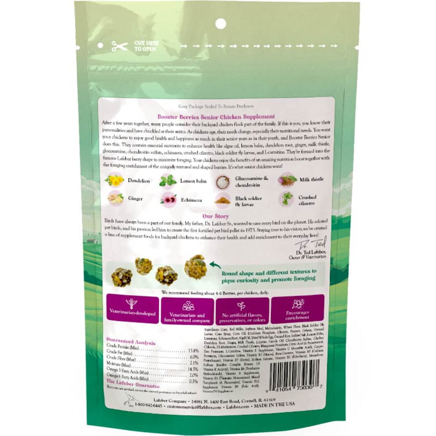 Lafeber Booster Berries Senior Chicken Supplement, 10 Oz