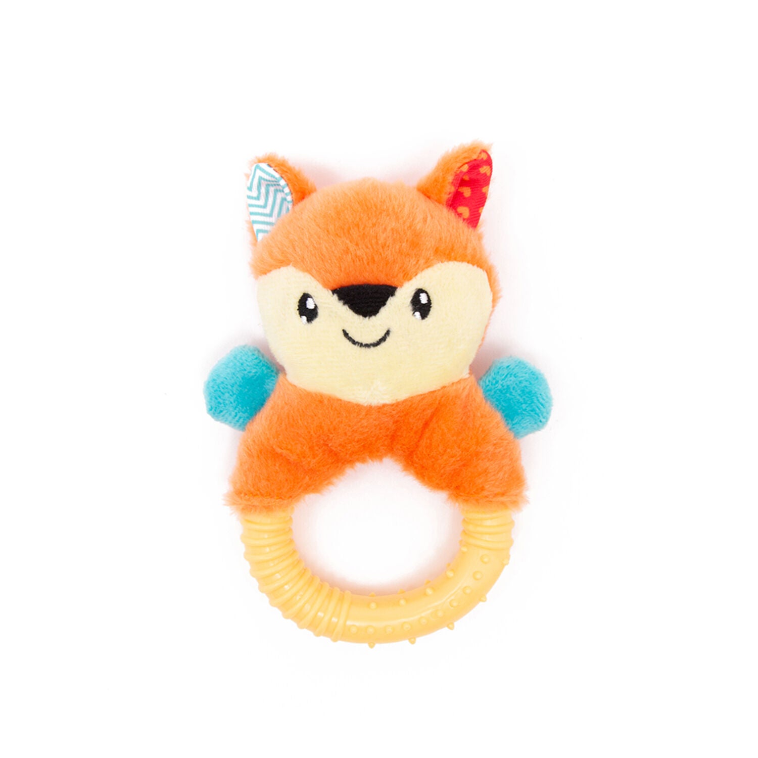 Little & Lively Plush Fox & Tpr Ring Small Dog Toy