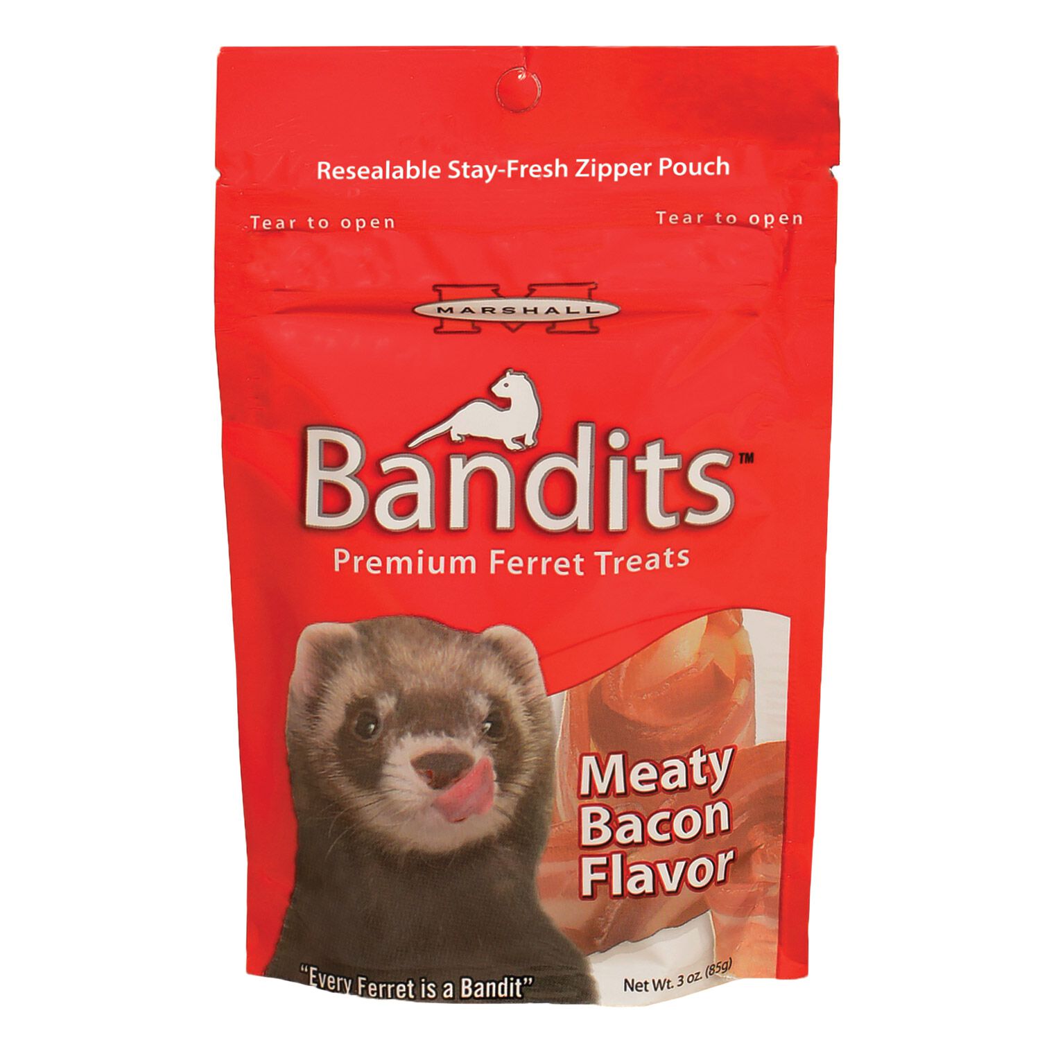Marshall Bandits Premium Ferret Treats Bacon Flavor Small Animal Treat