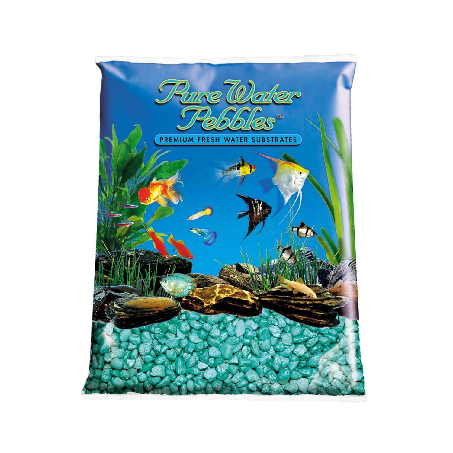 Pure Water Pebbles Aquarium Gravel, Emerald Green Frost