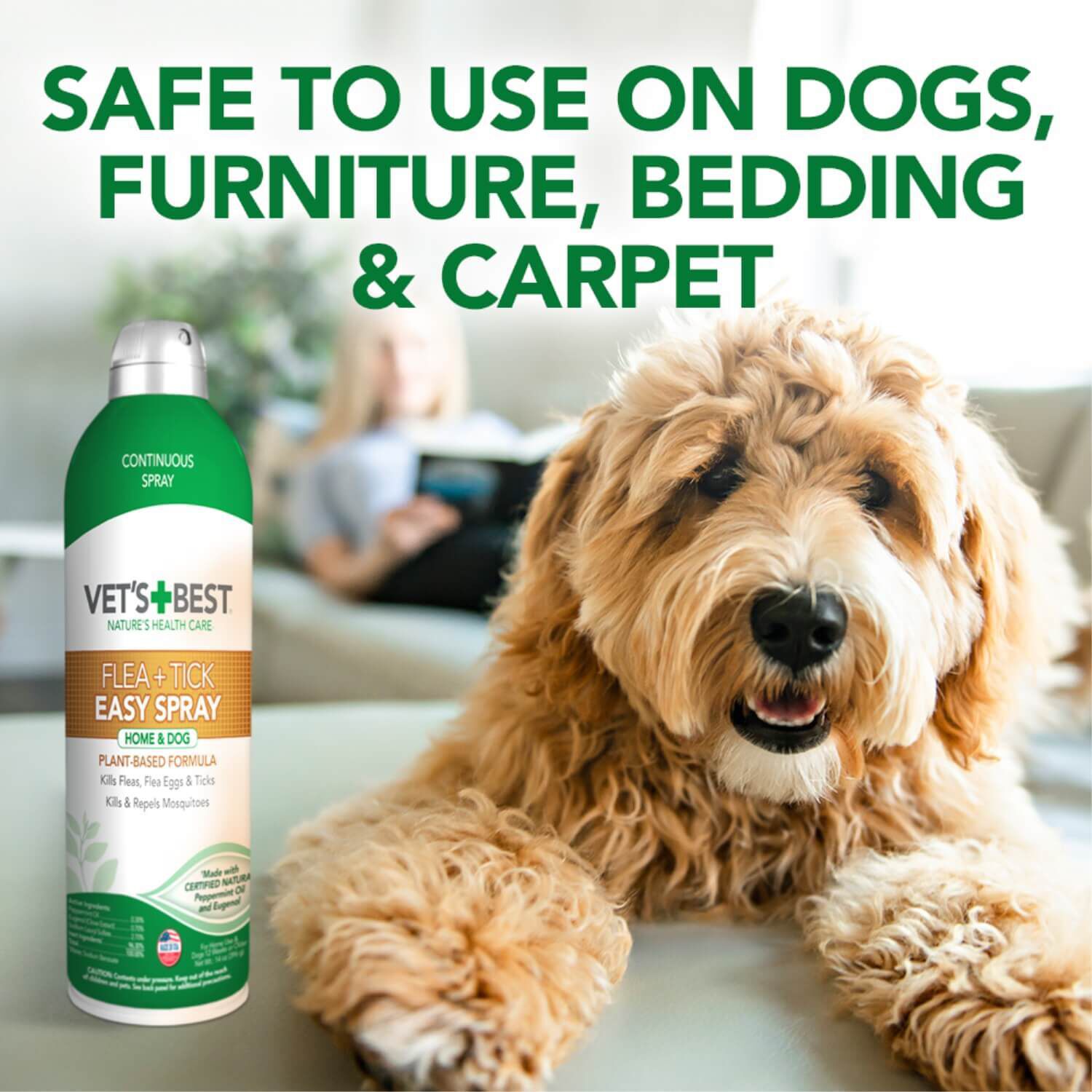 Vets Best Flea & Tick Easy Spray For Home And Dogs