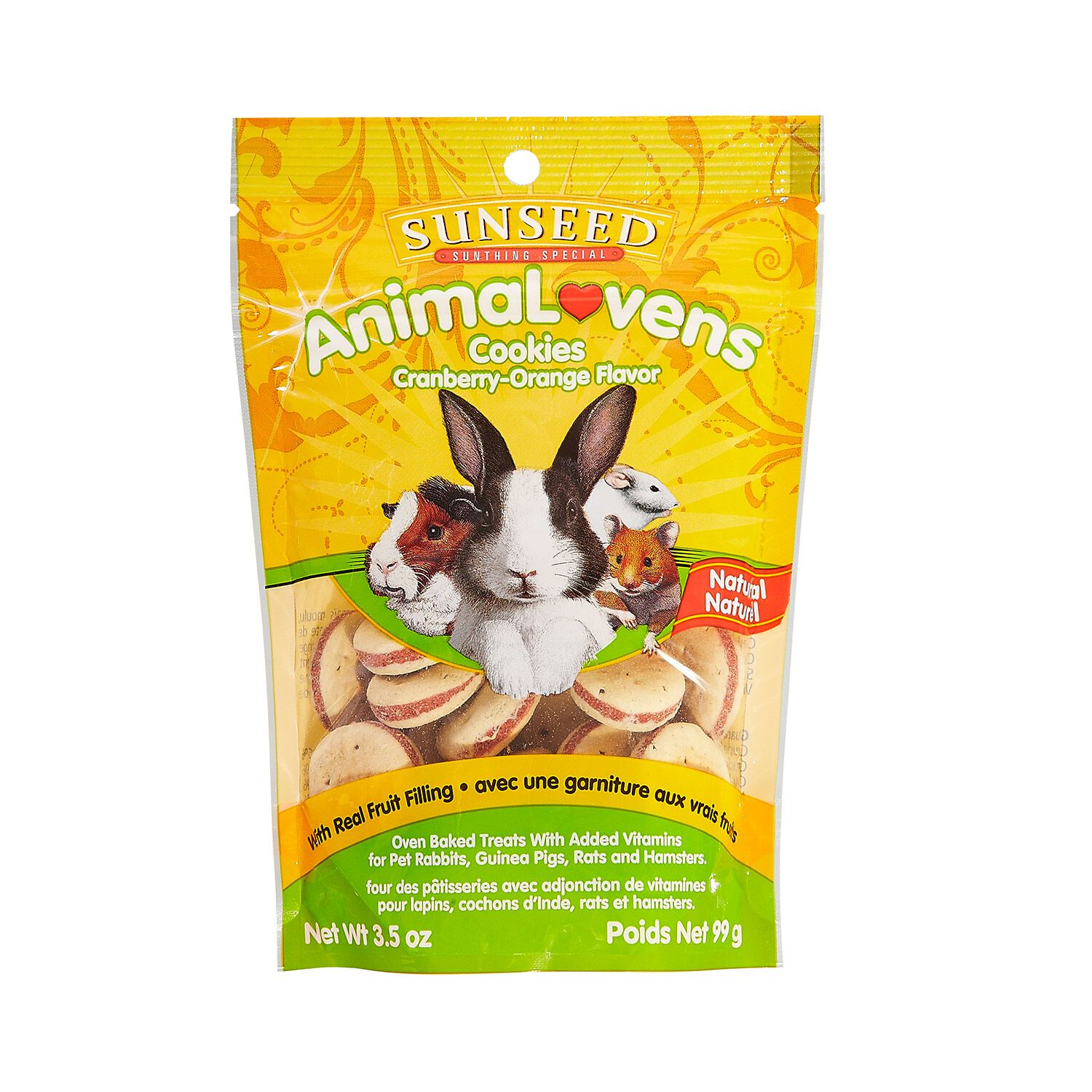 Sun Seed Animalovens Cookies Cranberry-Orange Flavor Small Animal Treat