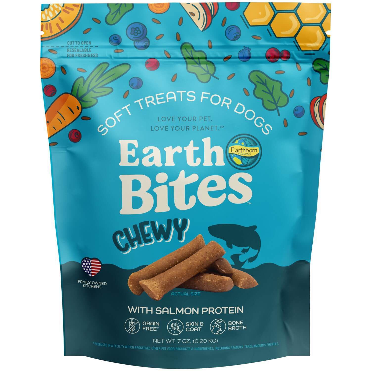 Earthborn Holistic Earthbites Chewy Soft Dog Treats With Salmon
