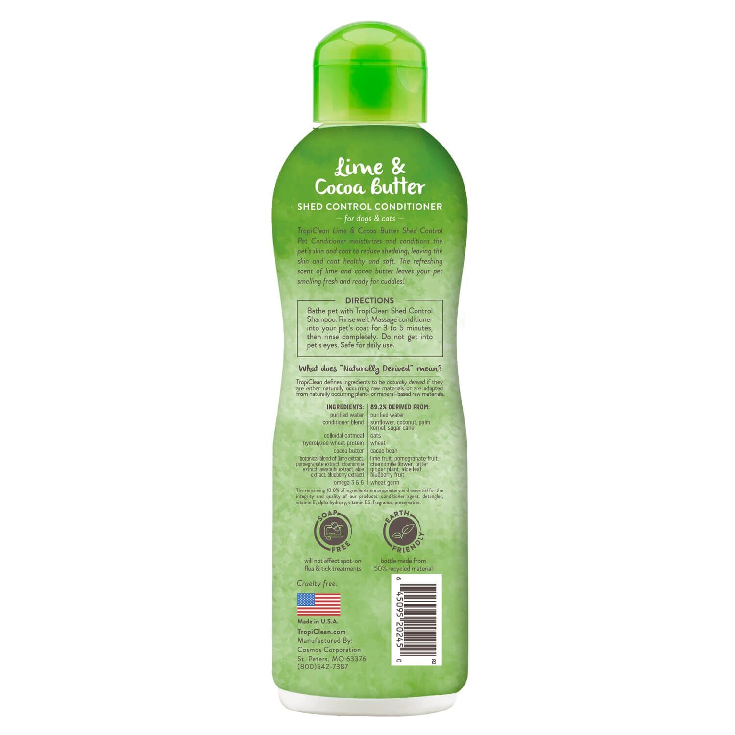 Tropiclean Lime & Cocoa Butter De-Shedding Dog & Cat Conditioner