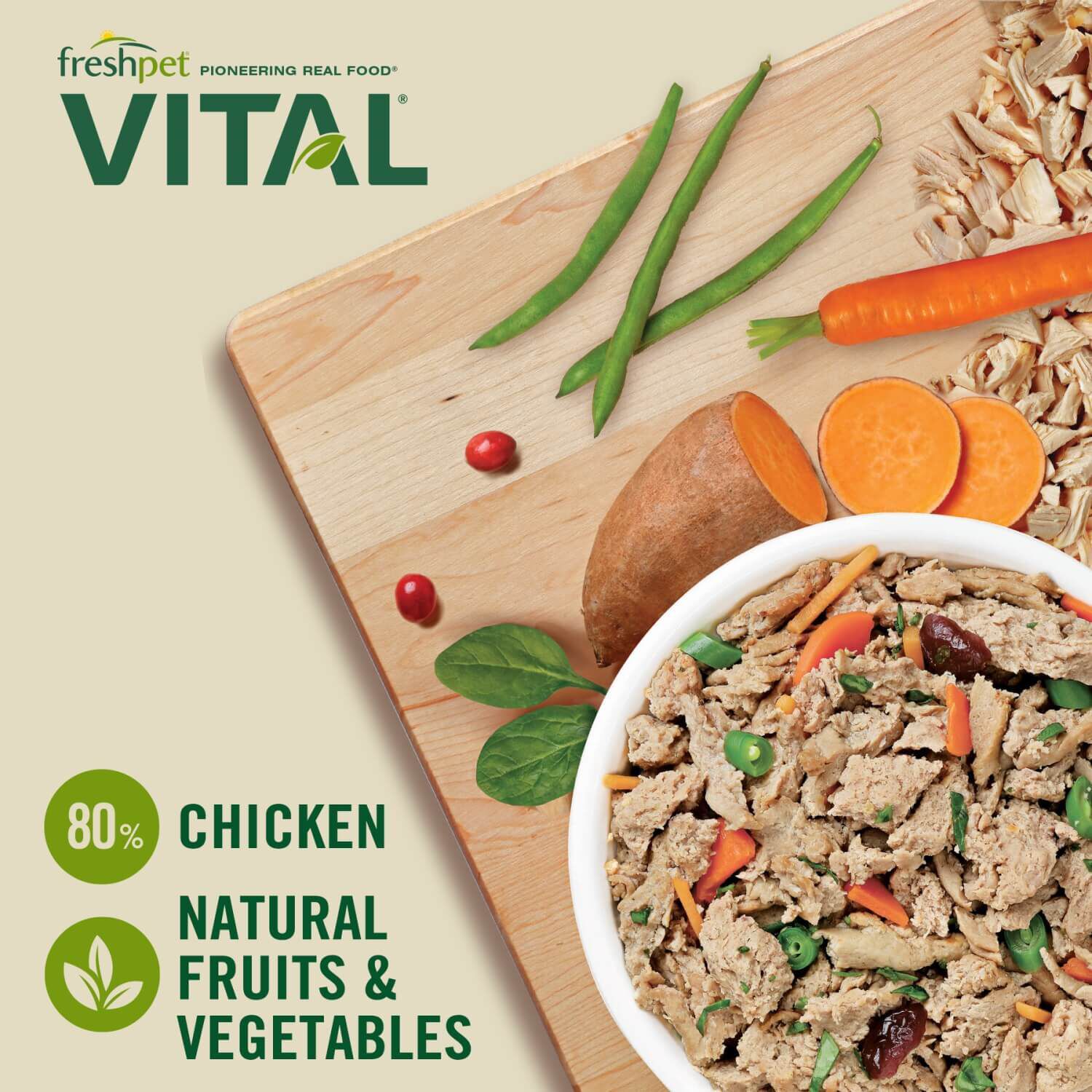 Freshpet Vital Fresh Cuts Healthy & Natural Fresh Dog Food, Chicken Recipe