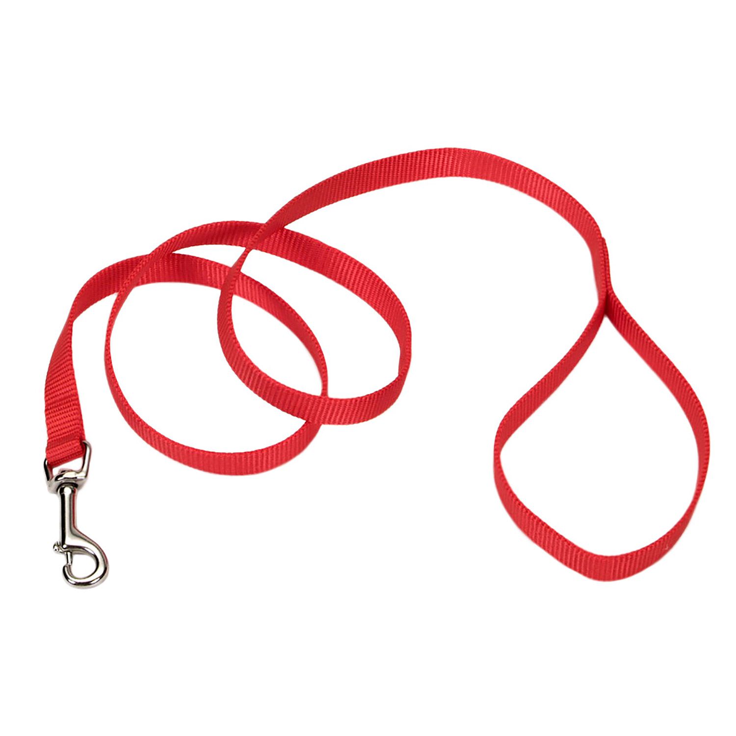 Coastal Pet Products Single-Ply Nylon Dog Leash 5/8" - Red