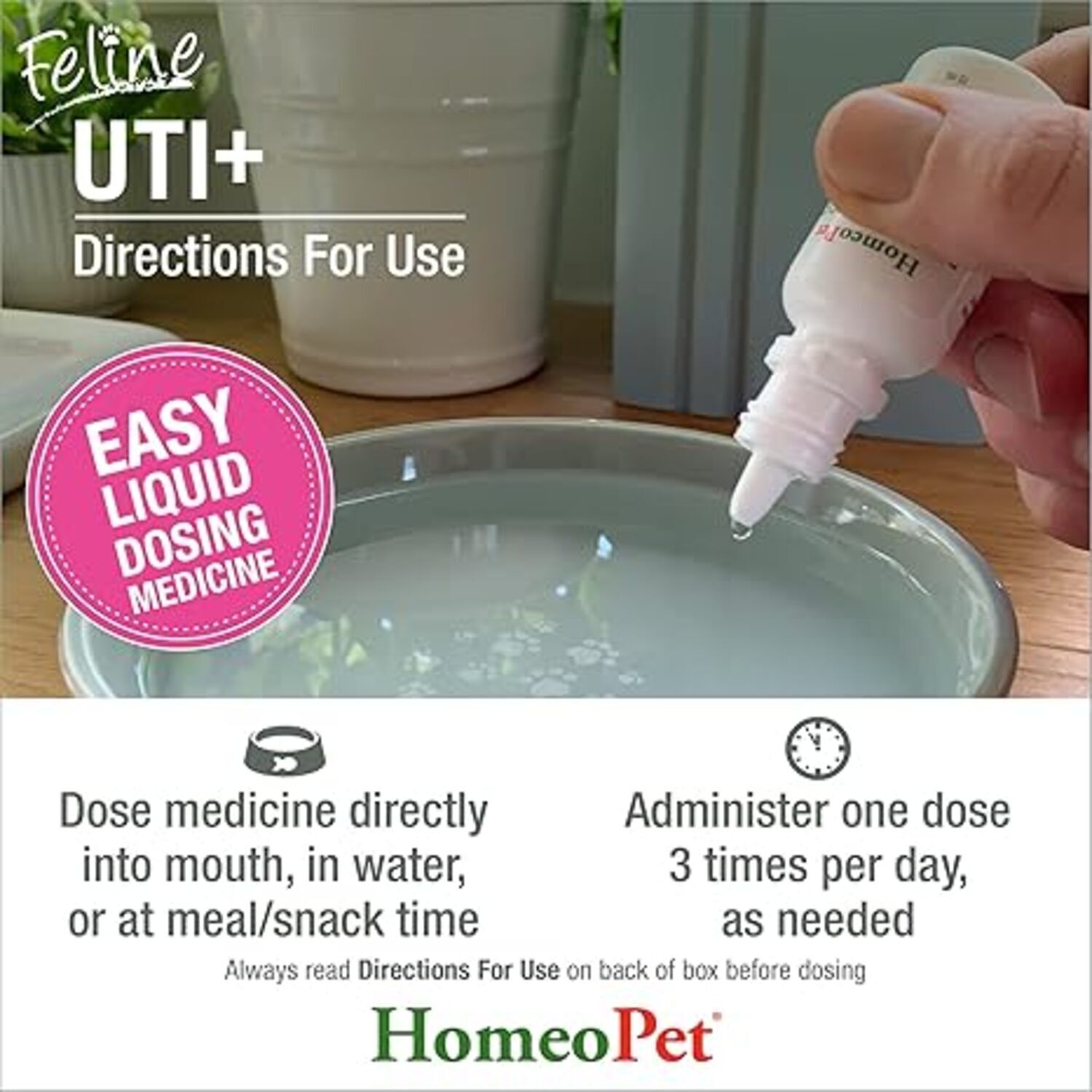 Homeopet Feline Uti Plus Cat Urinary Care Relief, 15Ml