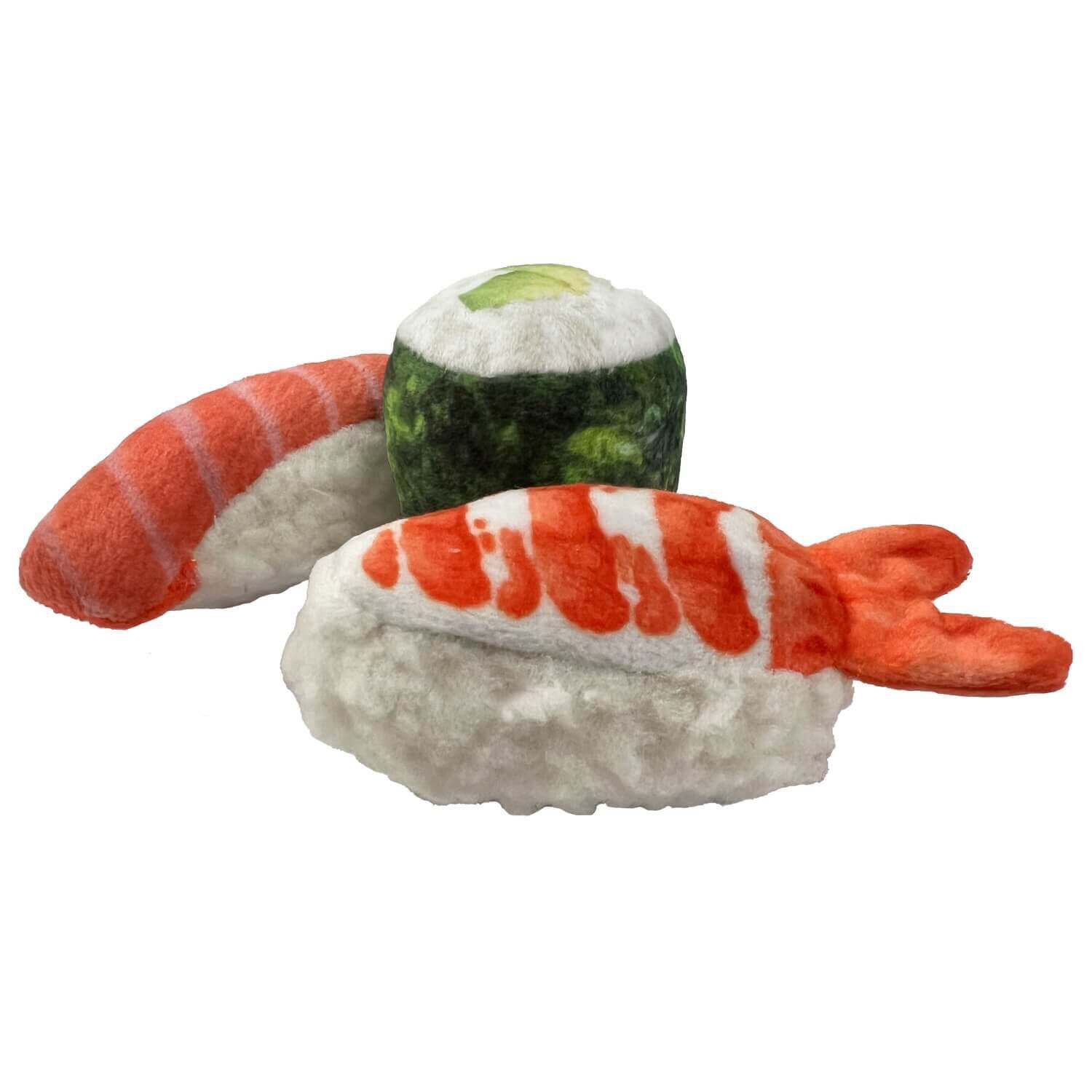 Nala Sushi Delights Trio Catnip Cat Toy, 3 Pack