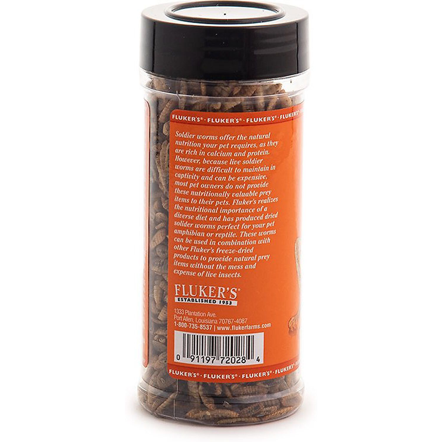 Fluker's Dried Soldierworms Reptile Food, 2.2-Oz