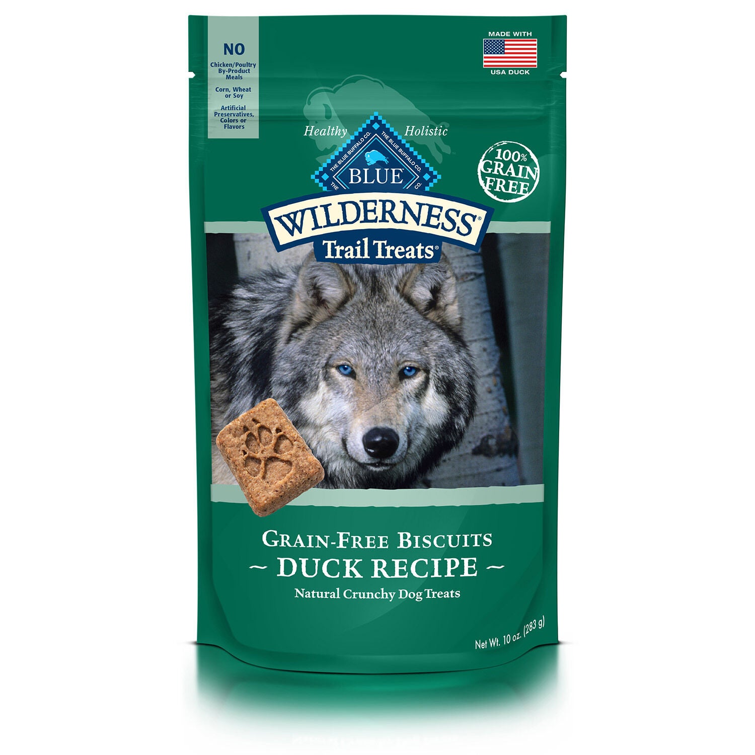 Blue Buffalo Wilderness Trail Treats Grain-Free Biscuits Duck Recipe Dog Treats