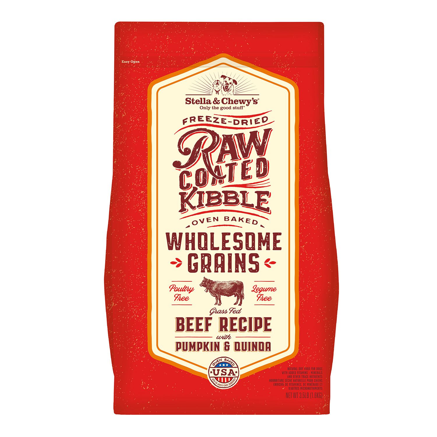 Stella & Chewy's Raw Coated Wholesome Grain Beef Recipe Dog Food