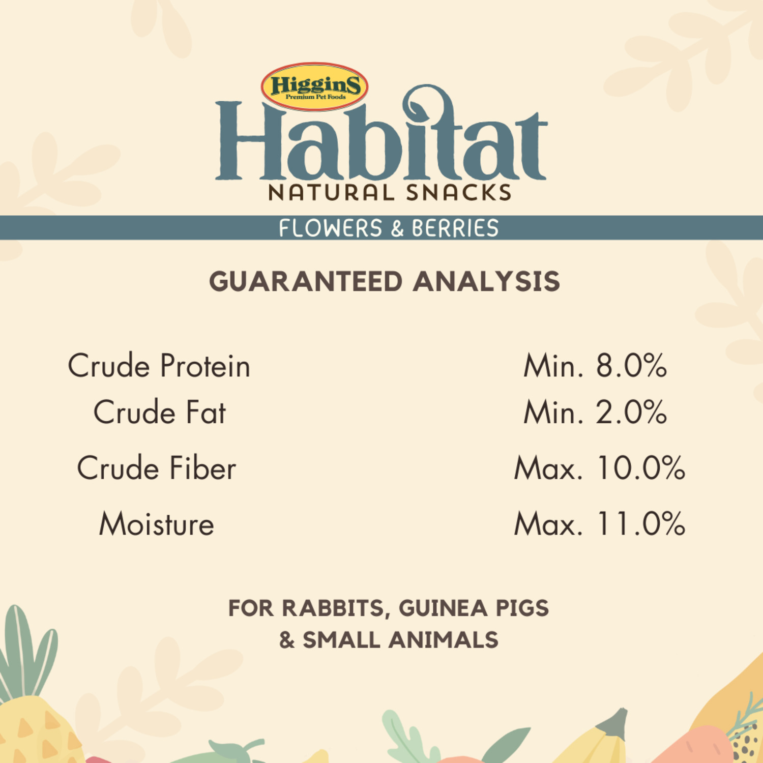 Higgins Habitat Flowers & Berries Small Animal Treat, 3.5Oz
