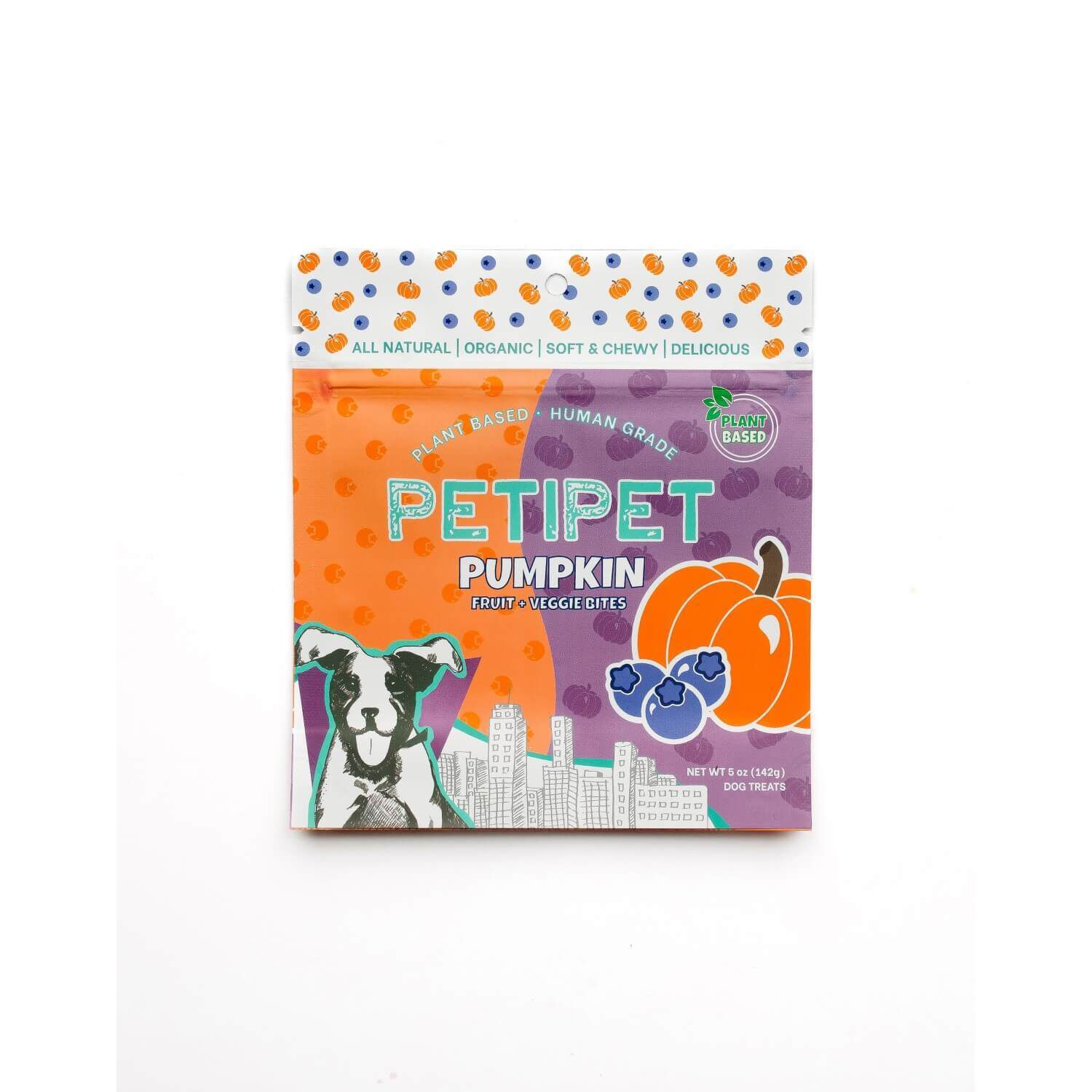 Petipet Organic All Natural Pumpkin Fruit & Veggie Bites Dog Treats