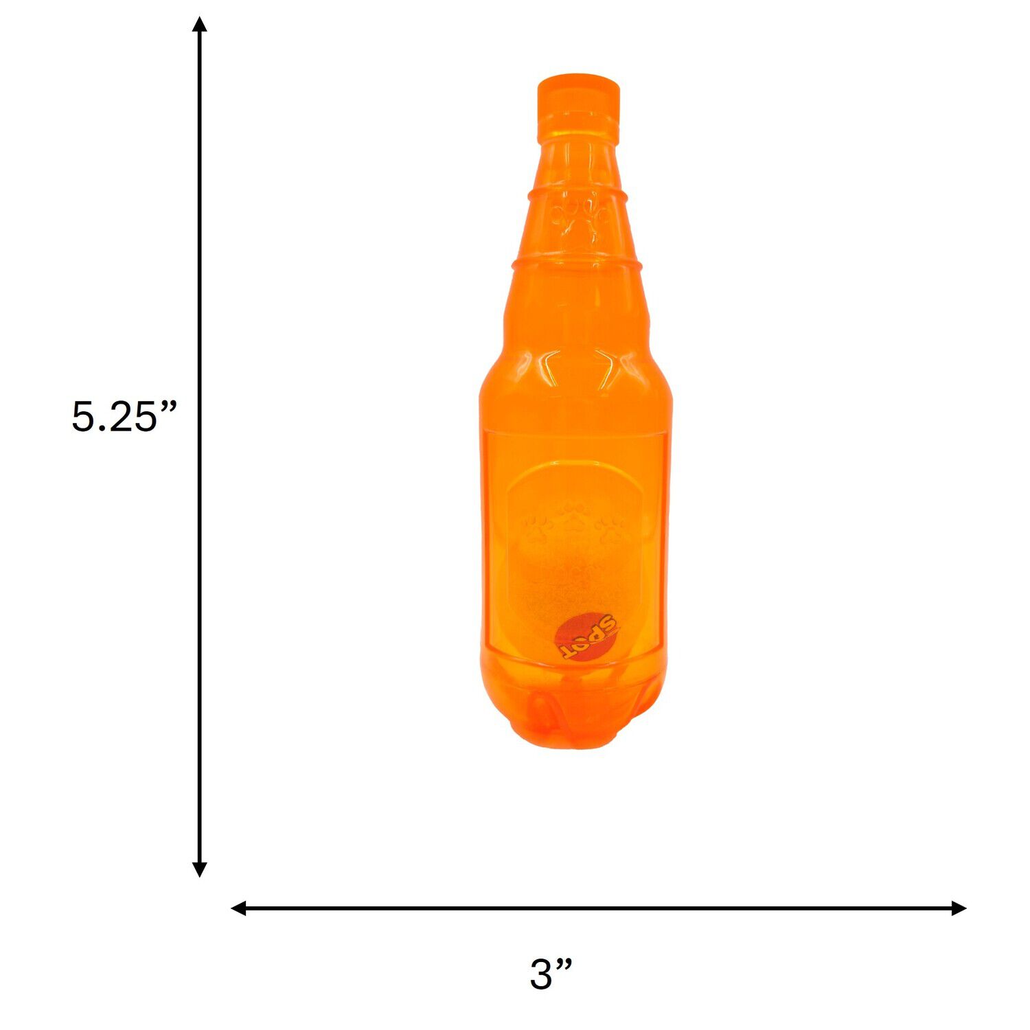 Spot Ball In A Soda Bottle Tough Squeaky Dog Toy, Assorted Colors