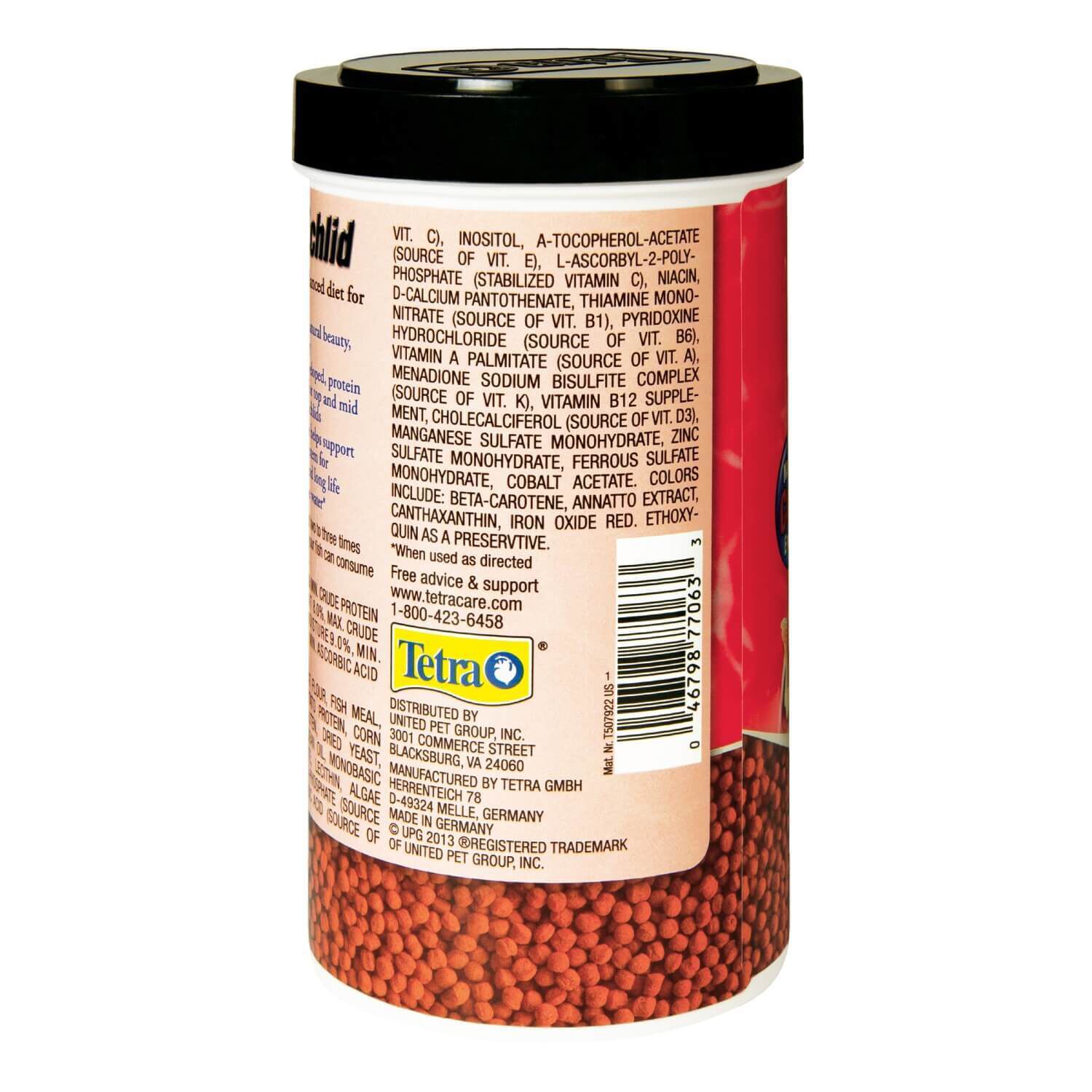 Omega One Super Color Cichlid Sinking Pellet Fish Food Small Pellets, 16.25-Oz