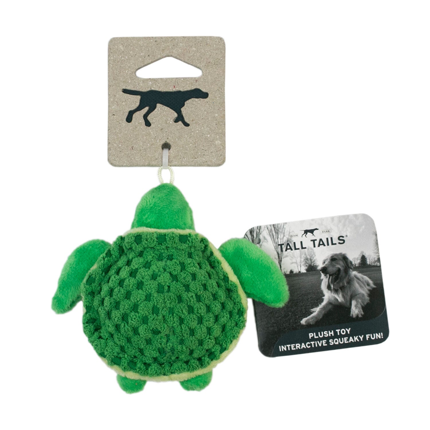 Tall Tails Baby Turtle With Squeaker Plush Dog Toy