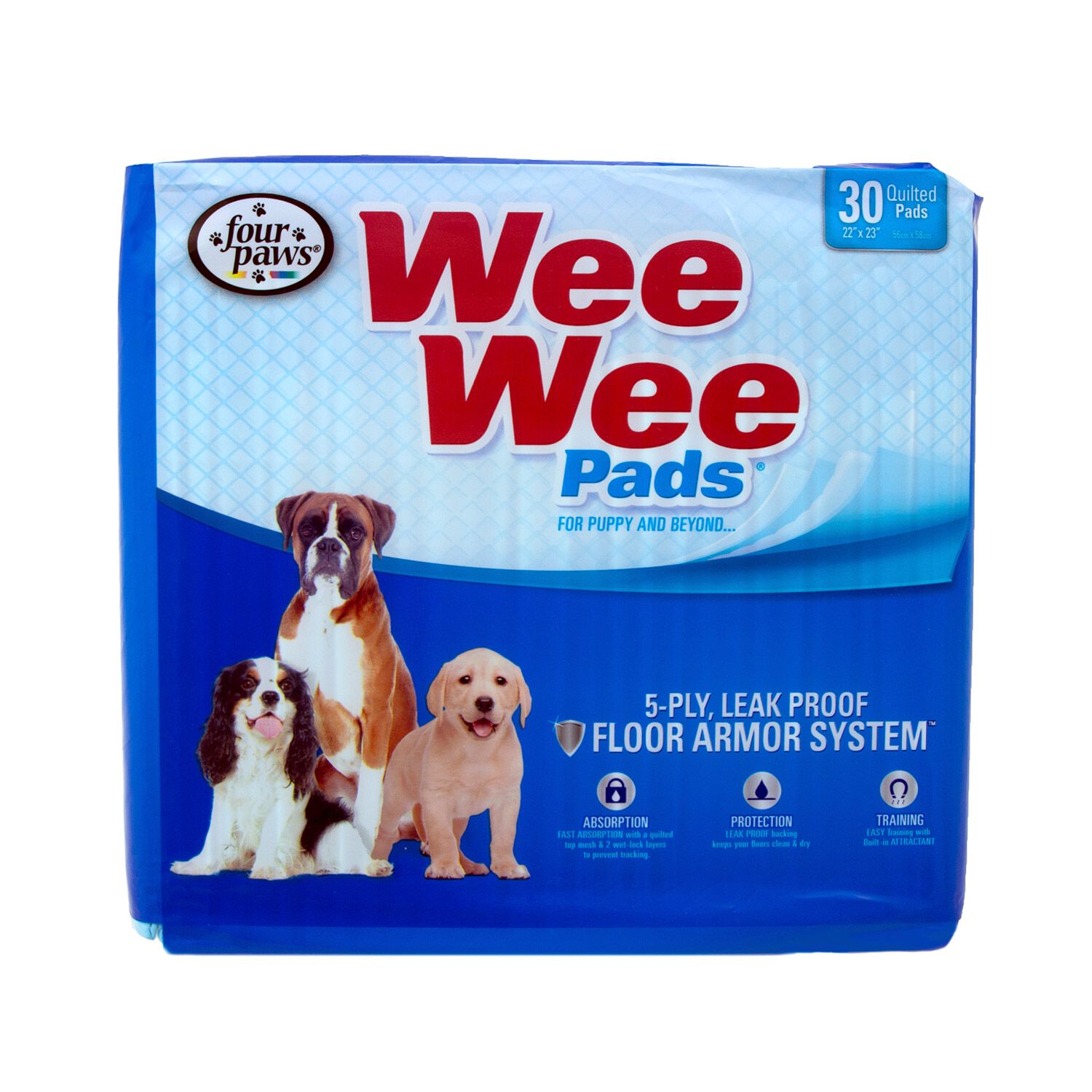 Four Paws Wee-Wee Superior Performance Dog Pee Pads, Standard Size