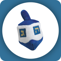 Multipet Dreidel Singing Plush Dog Toy, 6.5"