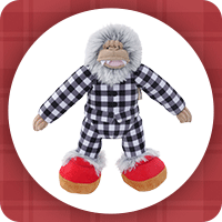 Tall Tails Yeti In Pajamas Plush Squeaky Dog Toy, 14"