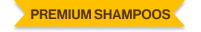 Badge with text "Premium Shampoos"